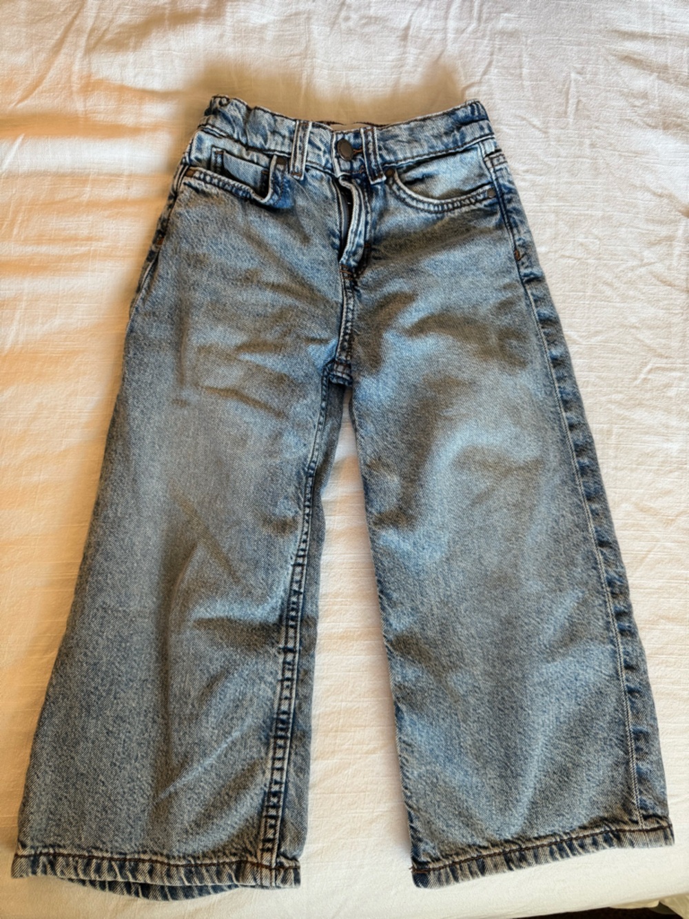 COTTON ON Kids' Super Wide Leg Light Blue Denim Jeans SIZE 4T